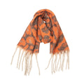 Fringed Leopard Print Scarf - DippedShop Wholesale - #4611