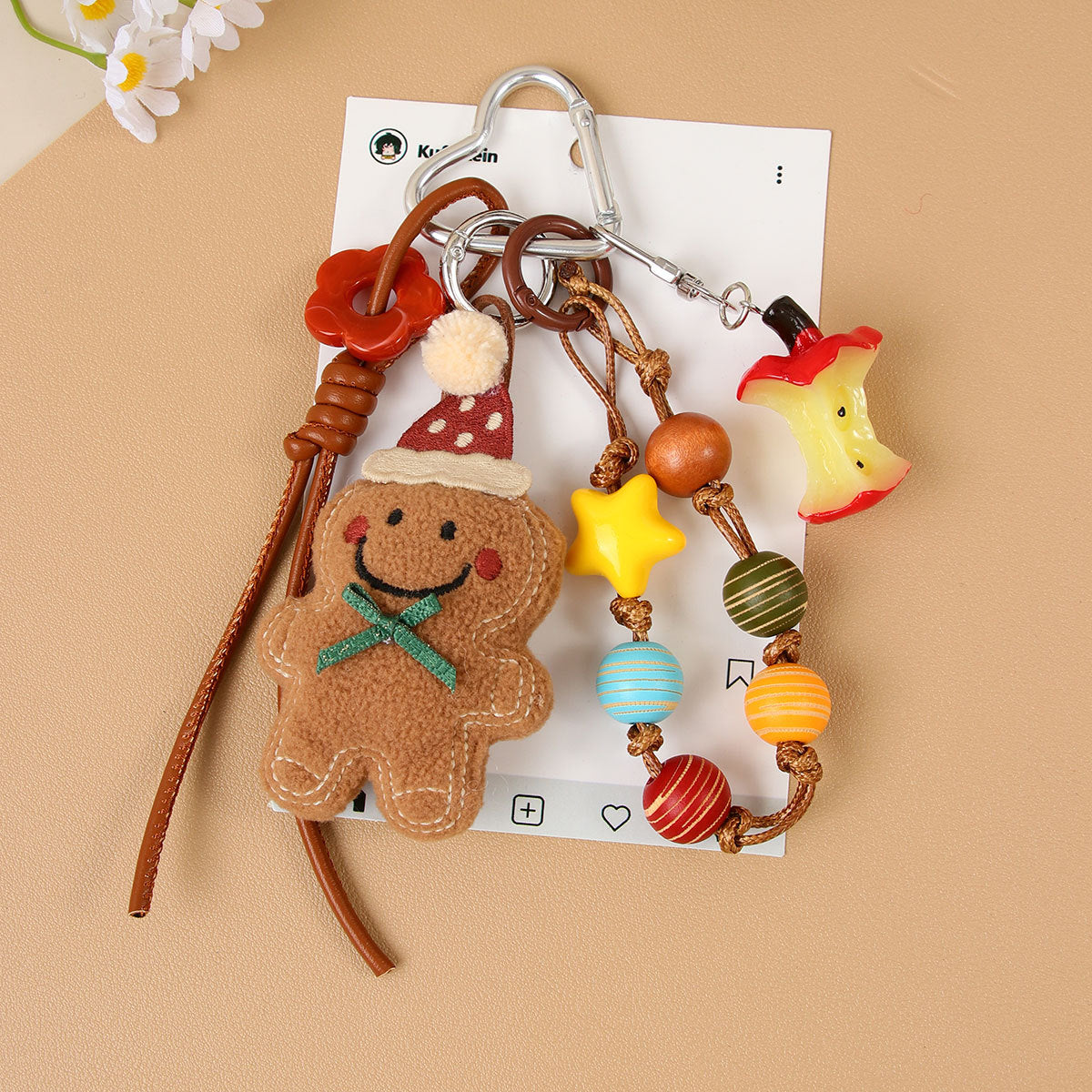 Gingerbread Man Bag Charm - DippedShop Wholesale - #5763