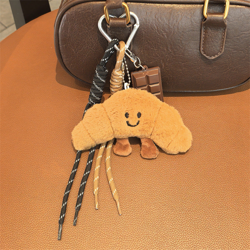 Creative Plush Croissant Pendant Keychain Bag Charm 6W10BBC372