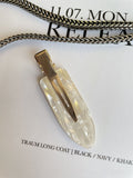 Plaid Textured Hair Clip - DippedShop Wholesale - #3491