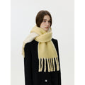 Minimalist Solid Color Reversible Tassel Scarf 6W6NSW250