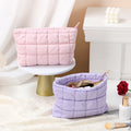 Quilted Large Capacity Diamond Quilted Cosmetic Bag MK2BLW6C5CO71