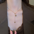 Vintage Irregular Tiger Eyes Stones Necklace 6W6JNC909