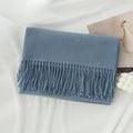 Warm Solid Color Tassel Scarf 6W6NSW305