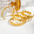Trendy Textured Flower Stackab - DippedShop Wholesale - #4003