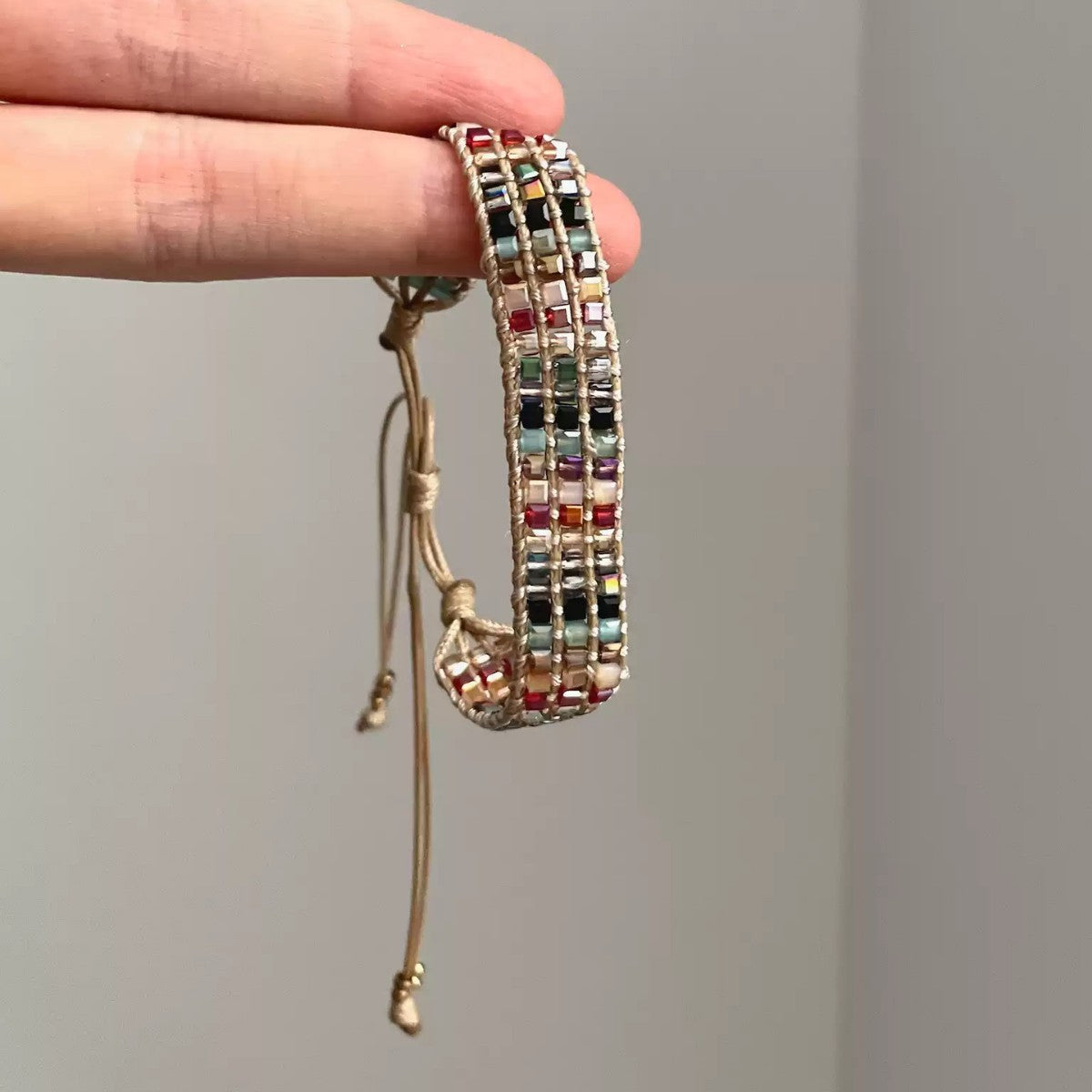 Boho Style Handmade Colorful Beaded Braided Bracelet 6W6JBR363