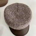 Leather Brim Knit Beret - DippedShop Wholesale - #5315