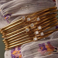 Minimalist Gold Plated Zirconi - DippedShop Wholesale - #3251