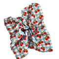 Vintage Cherry Plaid Square Hair Scrunchies MK2BW6W6HSR55