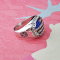 Stylish Chunky Sparkling Zirconia Wide Ring 8ZA6JRG206T
