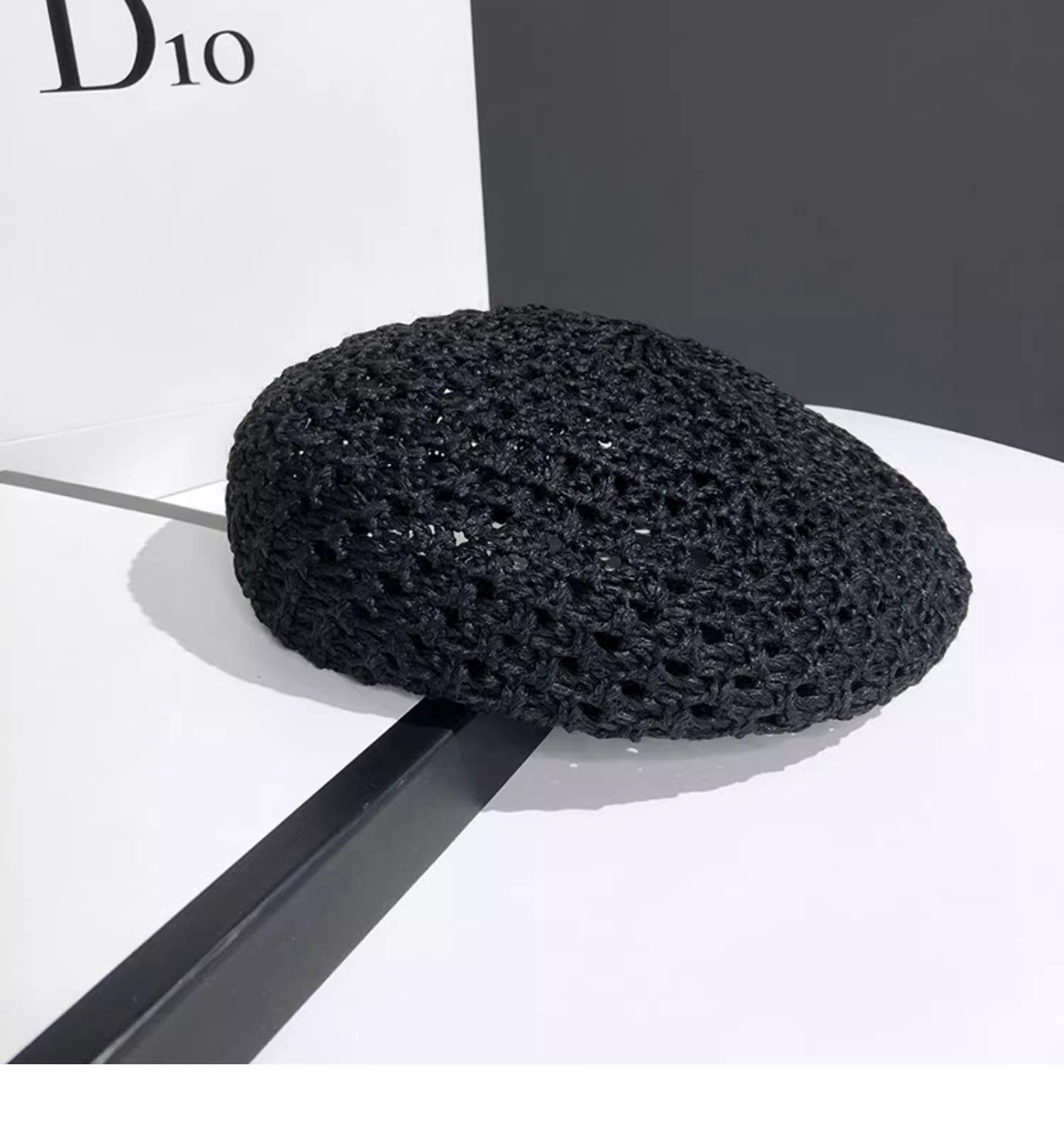 Simple Hollow Out Crochet Thin Beret Hat MK2CK6W6HAT65