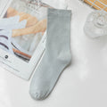 Solid Cotton Mid Calf Socks - DippedShop Wholesale - #0867