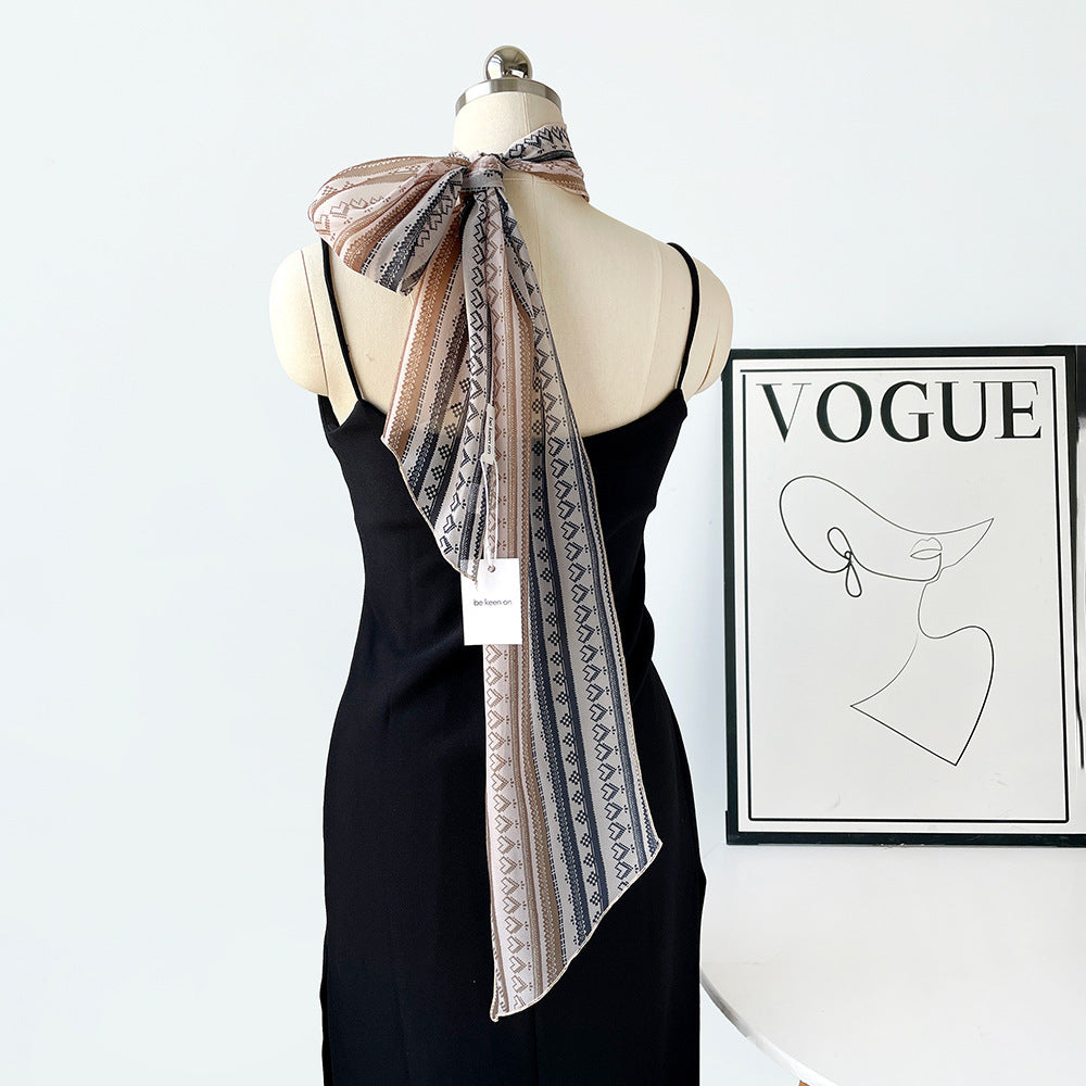 Polka Dots Striped Scarf - DippedShop Wholesale - #9539