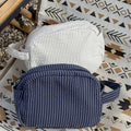 Minimalist Striped Large Capacity Portable Makeup Bag MK2BW6S10BOB87