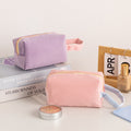 Simple Color Block Corduroy Cosmetic - DippedShop Wholesale - #4307