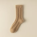 Thickened Cable Knit Winter Crew Socks 6W8FSO883