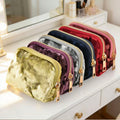 Soft Velet Portable Travel Jewelry Case with Zipper 6W13HSJ90