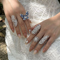 Butterfly Rhinestone Open Ring - DippedShop Wholesale - #8115