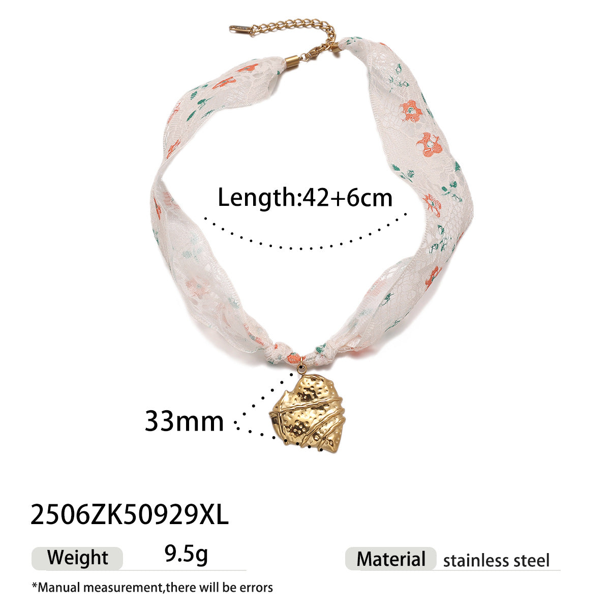 Lace Starfish Pendant Necklace - DippedShop Wholesale - #6339