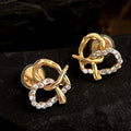 Elegant Hollow Heart Rhinestones Stud Earring 6W6JER562