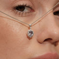 Elegant Silver Plated Rhinestones Pendant Choker Necklace 6W6JNC683