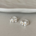 Flower Hoop Earrings - DippedShop Wholesale - #7683