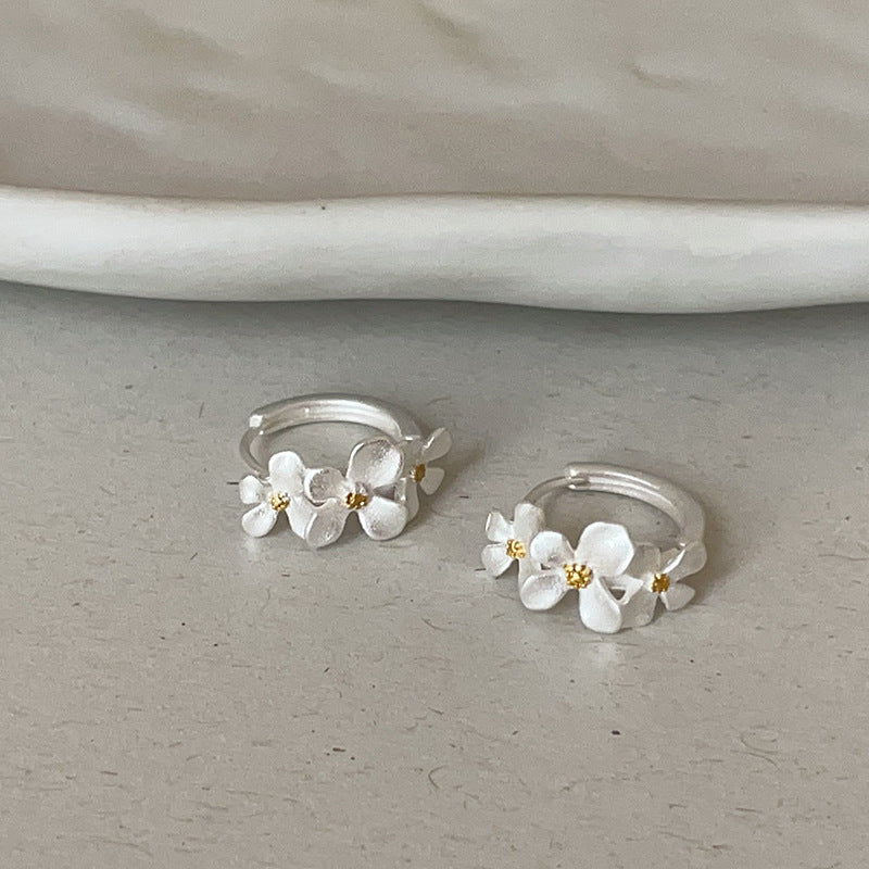 Flower Hoop Earrings - DippedShop Wholesale - #7683