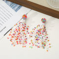 Beaded Floral Pendant Earrings - DippedShop Wholesale - #6083
