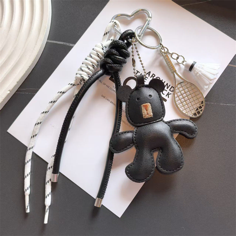 Cute PU Bear Pendant Keychain Bag Charm 6W10BBC375