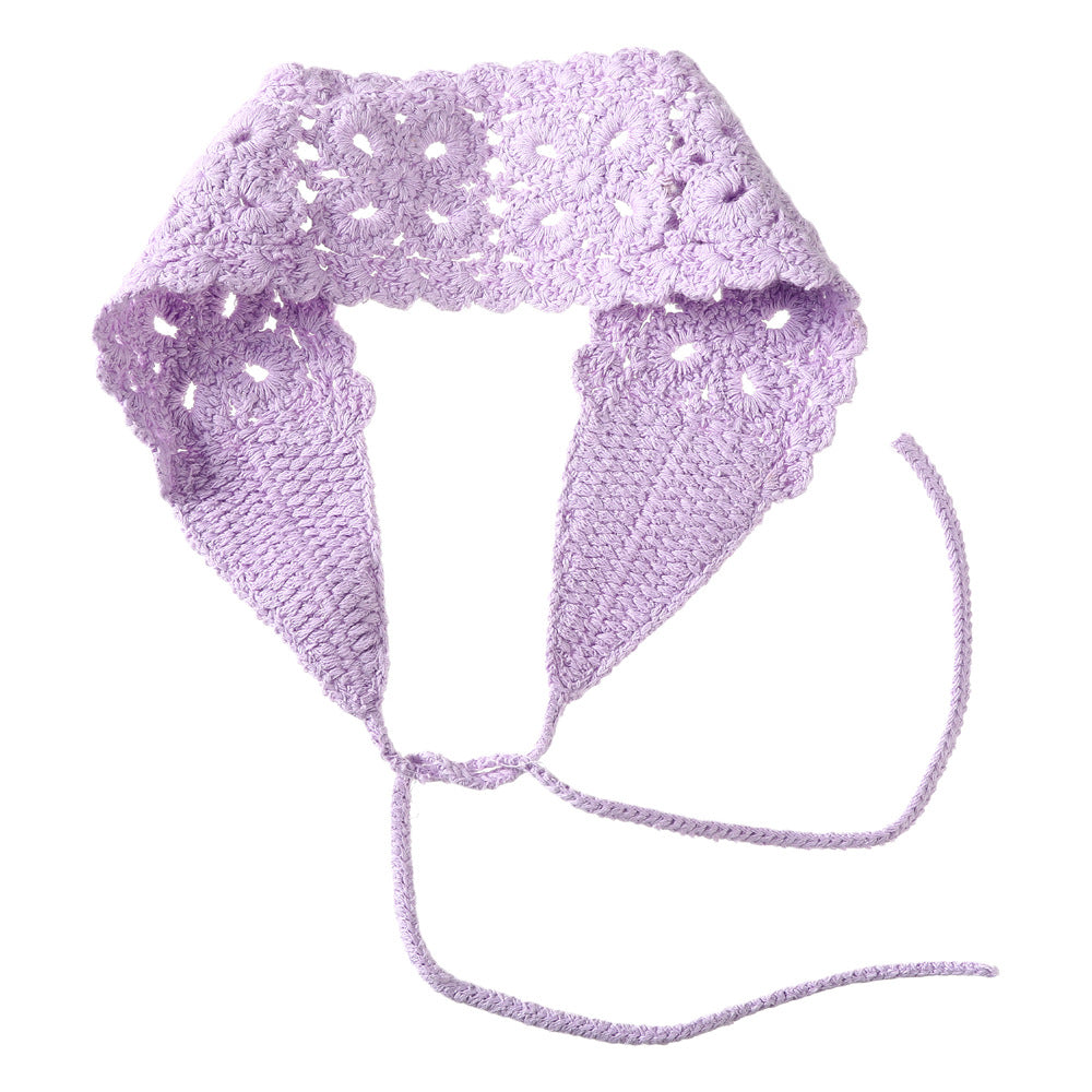 Boho Handmade Crochet Floral Solid Color Headband MK2BK6W6HHS21