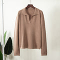 Lapel V-Neck Sweater - DippedShop Wholesale - #1827