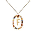 Colorful CZ Letter Pendant - DippedShop Wholesale - #1923
