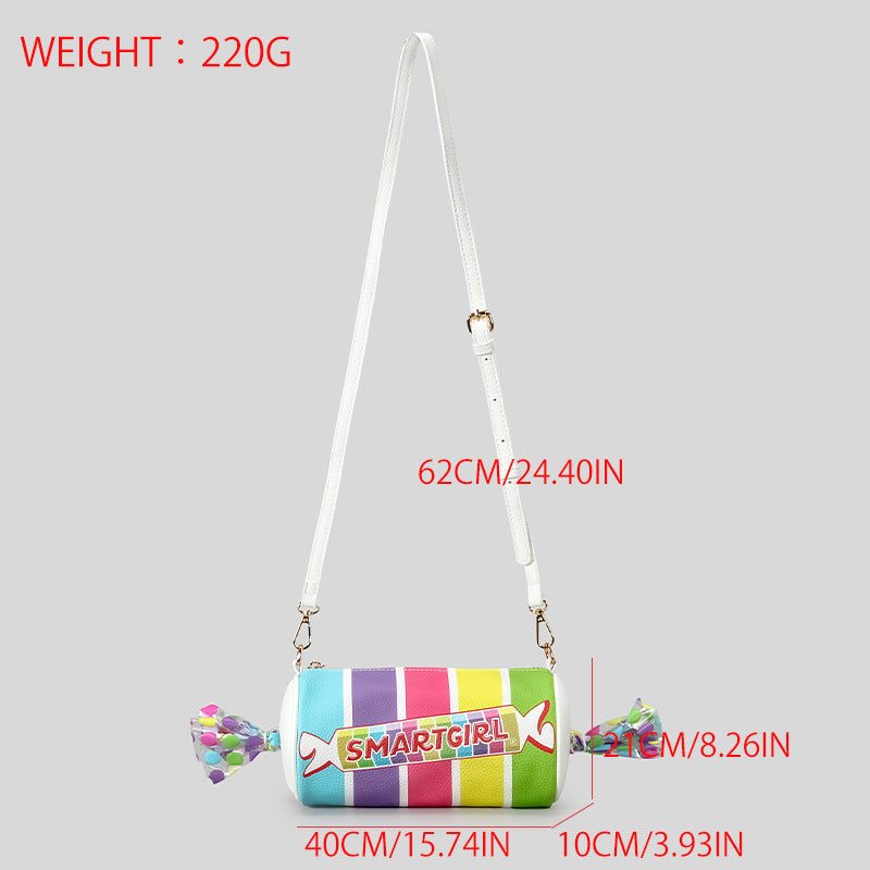 Unique Cartoon Candy Letter Print Crossbody Bag 6W10BBG2125