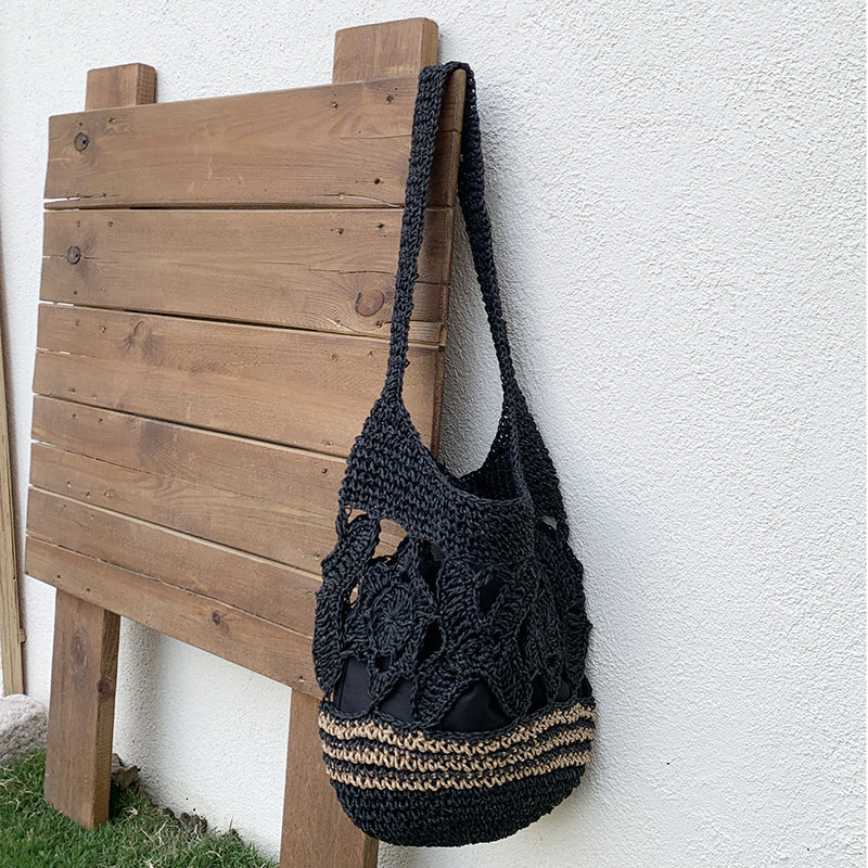 Vintage Straw Crochet Bag - DippedShop Wholesale - #3939