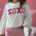 Heart Embroidery Sweatshirt - DippedShop Wholesale - #3715