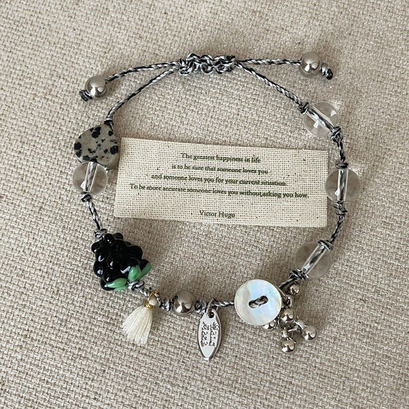 Boho Style Natural Stone Beaded Braided Bracelet 6W6JBR339