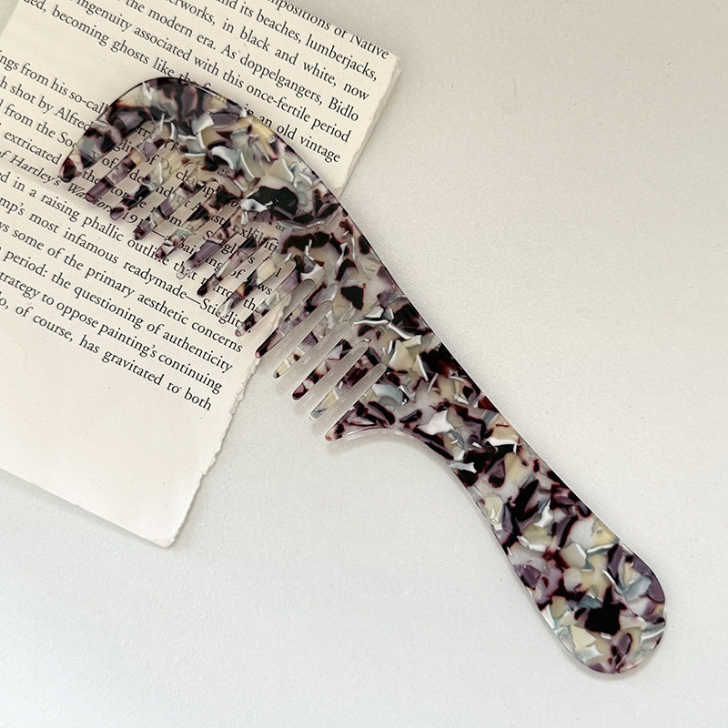 Vintage Leopard Marble Texture Handle Acetate Combs MK2PPM6CT5CB57