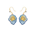 Retro Flower Enamel Dangle Earrings - DippedShop Wholesale - #9427
