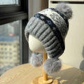 Jacquard Fleece Earflap Beanie - DippedShop Wholesale - #9299