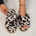 Fuzzy Cross Band Slippers - DippedShop Wholesale - #9539