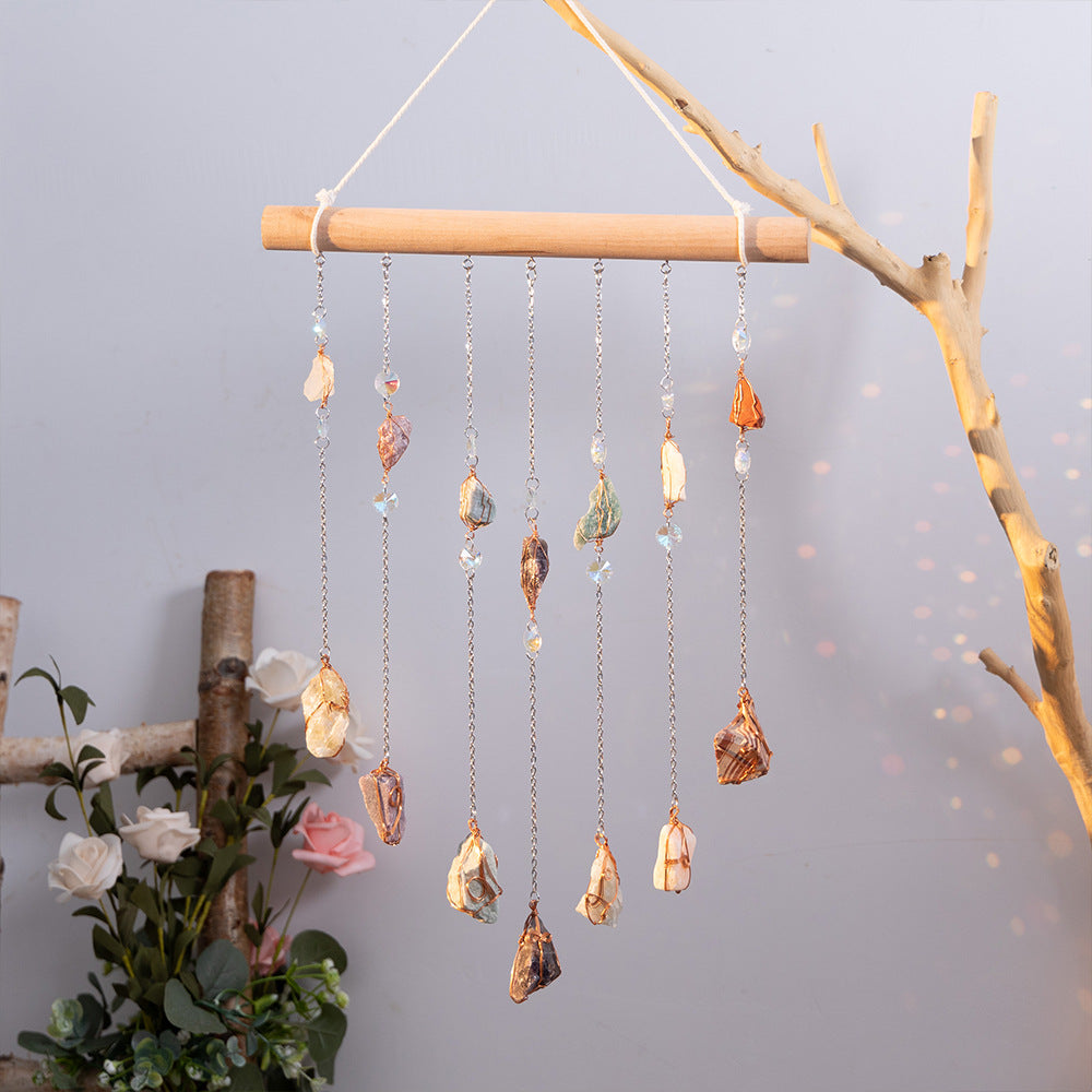 Natural Stones Crystal Chain Hanging Suncatchers MK2CZAS6H7HLS79