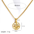 Gold Plated Zodiac Pendant Necklace - DippedShop Wholesale - #7091