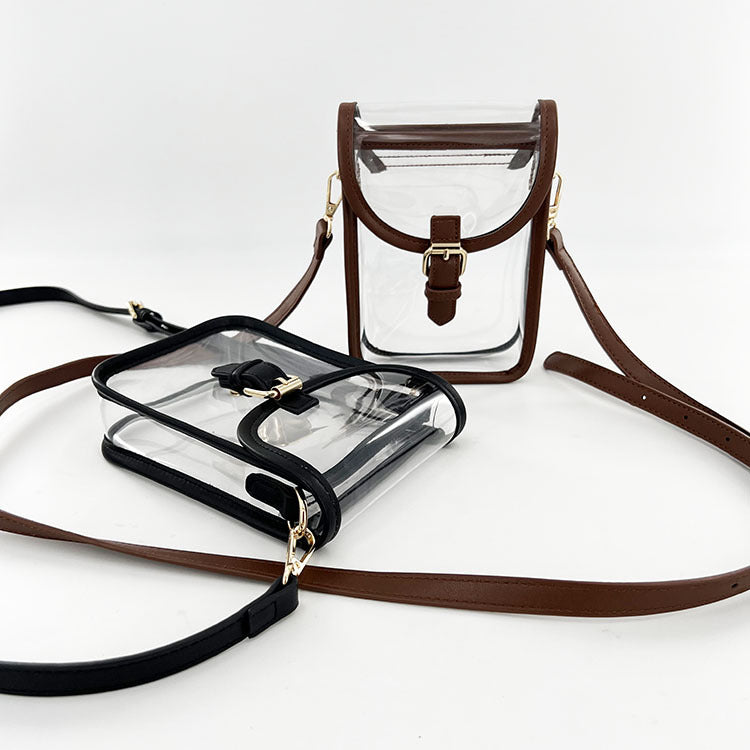 Vintage Clear Jelly Buckle Crossbody Bag 6S5CO189