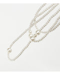 Elegant Layered Pearl Chain Ve - DippedShop Wholesale - #7955