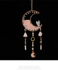 Pink Crystal Moon Suncatcher - DippedShop Wholesale - #6851