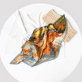 Pleated Floral Neckerchief Scarf - DippedShop Wholesale - #4019