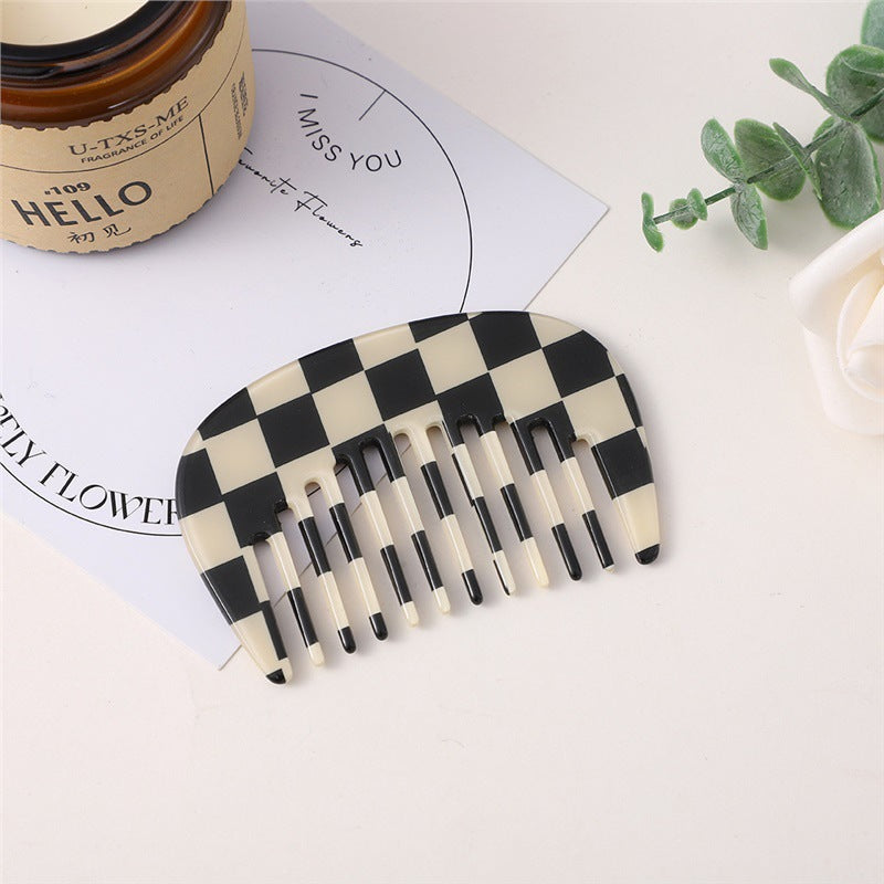 Mini Color Block Square Acetate Portable Combs MK2PPM6CT5CB49
