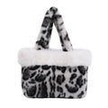 Leopard Print Faux Fur Tote Bag 6W10BBG1881