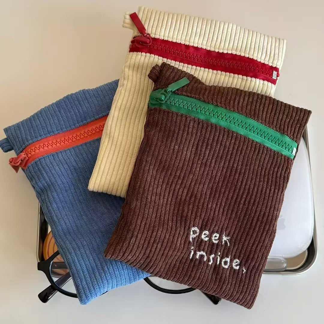 Color Block Striped Corduroy M - DippedShop Wholesale - #4707
