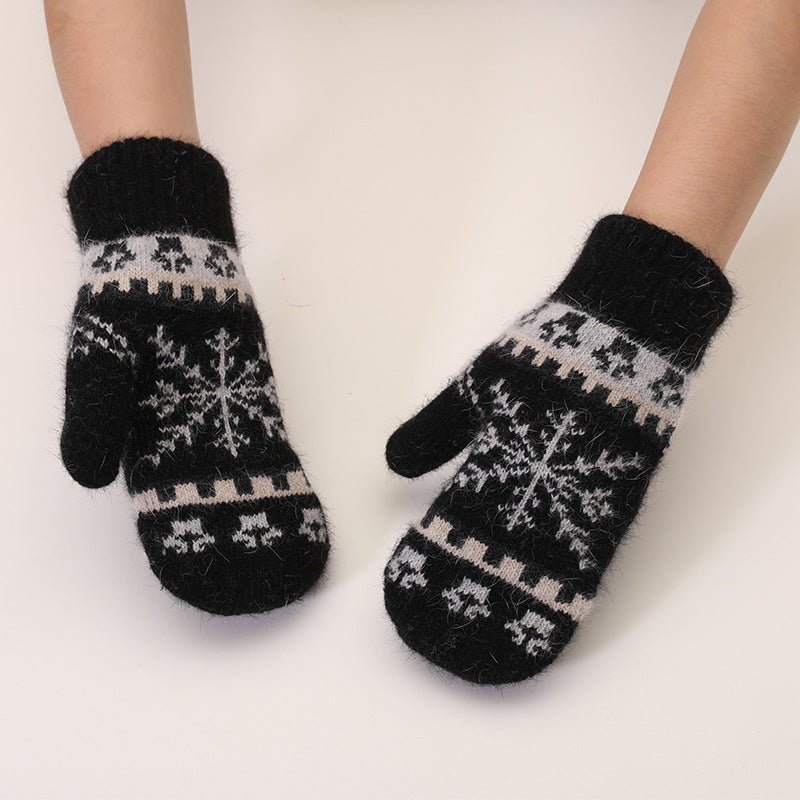 Snowflake Knit Mittens - DippedShop Wholesale - #0627